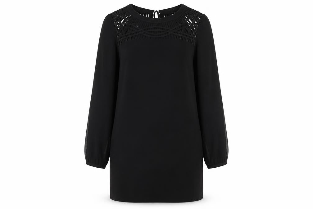 Ted Baker Women's Black Shift Dress M Long Sleeve