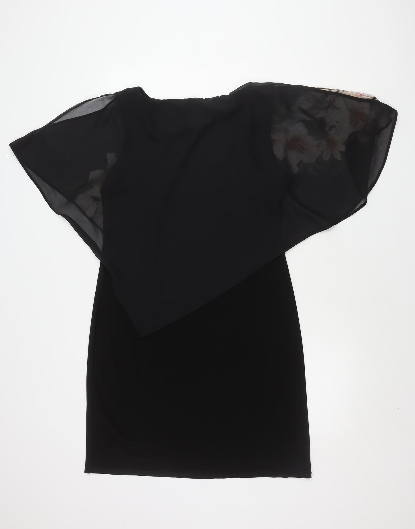 Wallis Petites Women's Black Floral Knee Length Dress