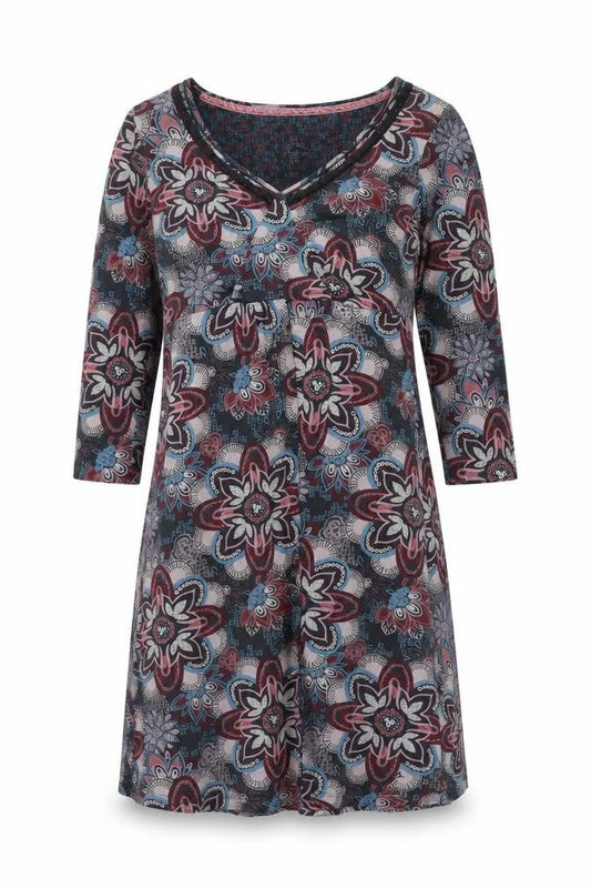 Mantaray Womens Multicoloured 3/4 Sleeve Dress Size 12
