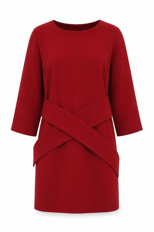 Warehouse Women's Red Shift Dress Size 12