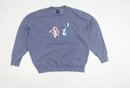 Preloved Primark Women's Stitch Blue L Sweatshirt Pullover - Front