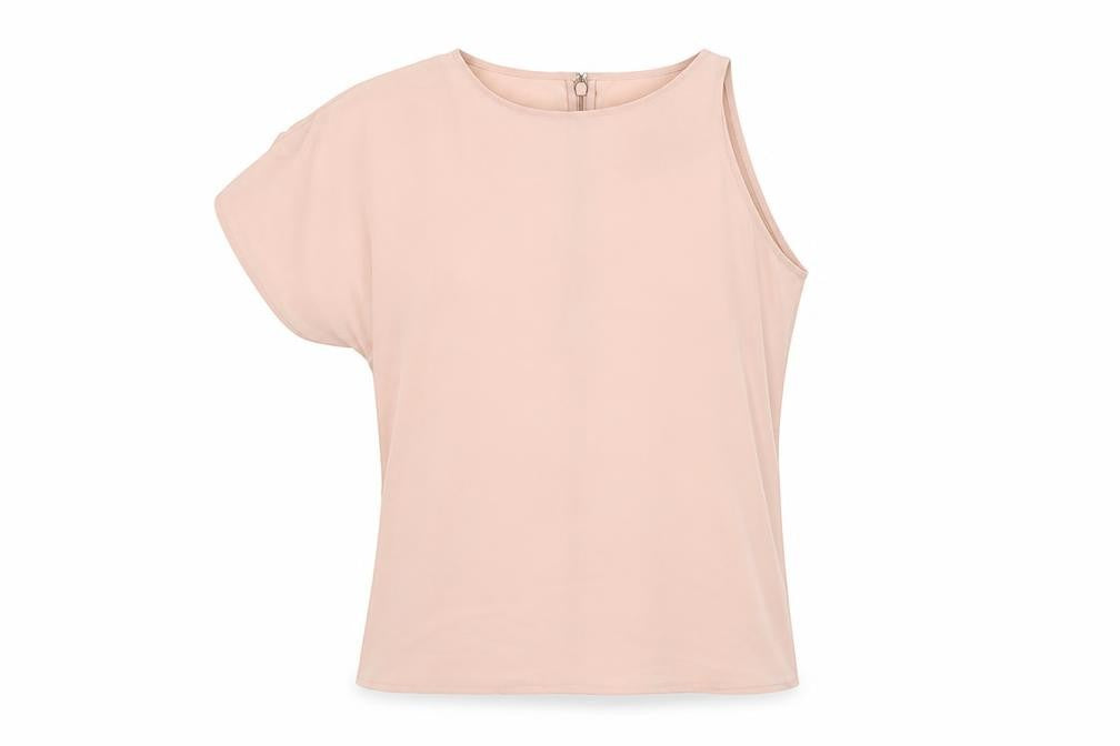 Warehouse Women's Beige Casual Single Sleeve Top Size 10