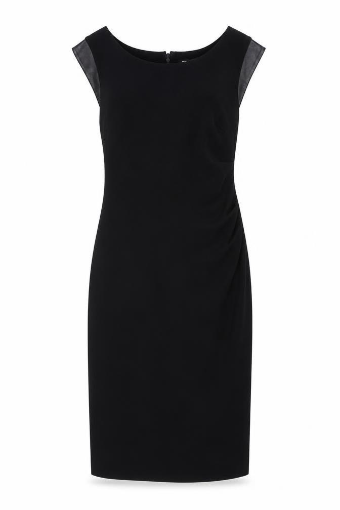 DKNY Women's Black Knee Length Formal Sheath Dress