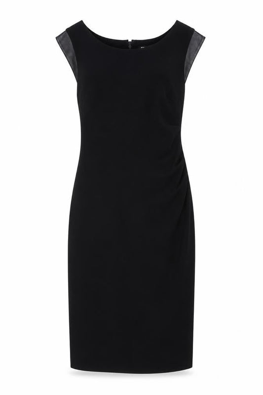 DKNY Women's Black Knee Length Formal Sheath Dress