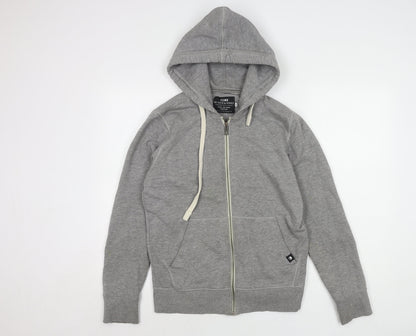 Jack & Jones Men's Grey Hooded Full Zip Jacket S