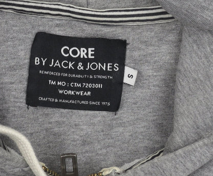 Jack & Jones Men's Grey Hooded Full Zip Jacket S