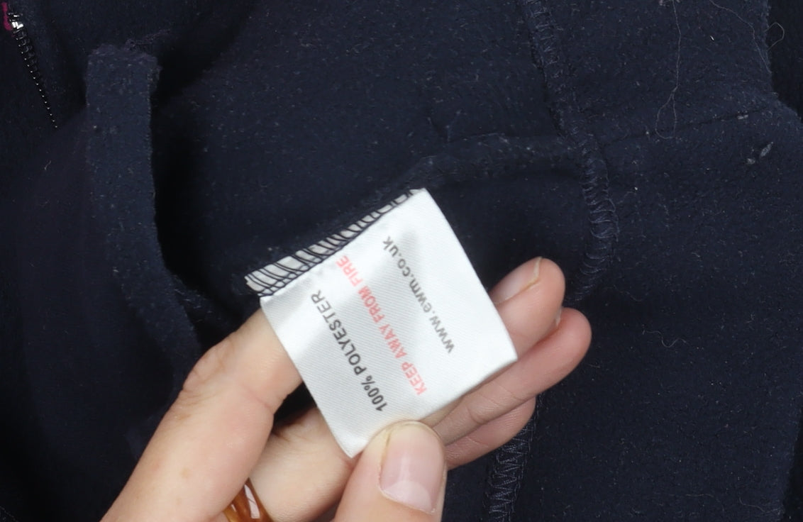 EWM Women's Blue Fleece Jacket M 14-16 Casual Full Zip