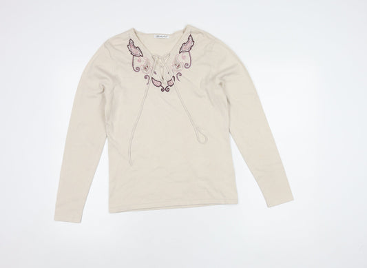 Berkertex Beige Women's Knit Jumper Size 10-12