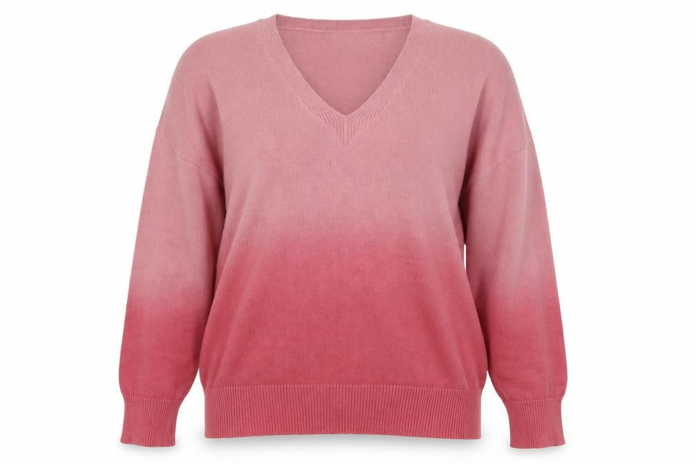 Religion Women's Pink V-Neck Pullover Jumper Size 8