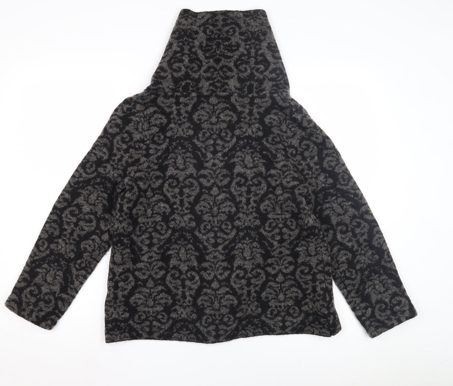 Tahari Women's Black Geometric Hooded Jacket L