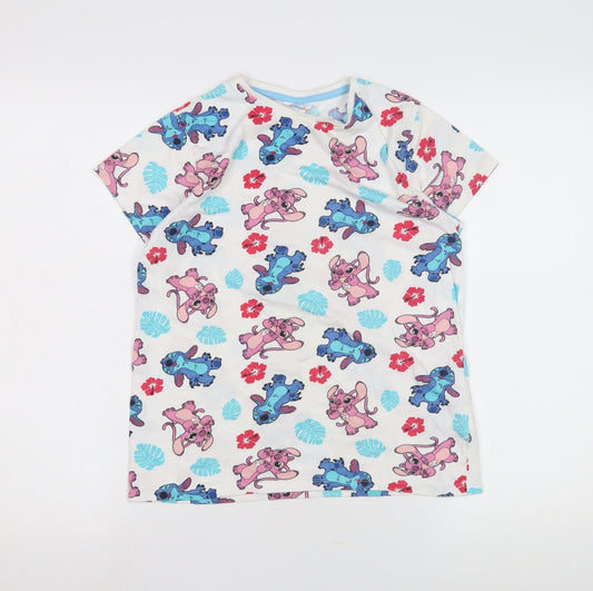 Ultimate Kids Disney Classics Girls' Stitch Graphic T-Shirt - White, 13 Years