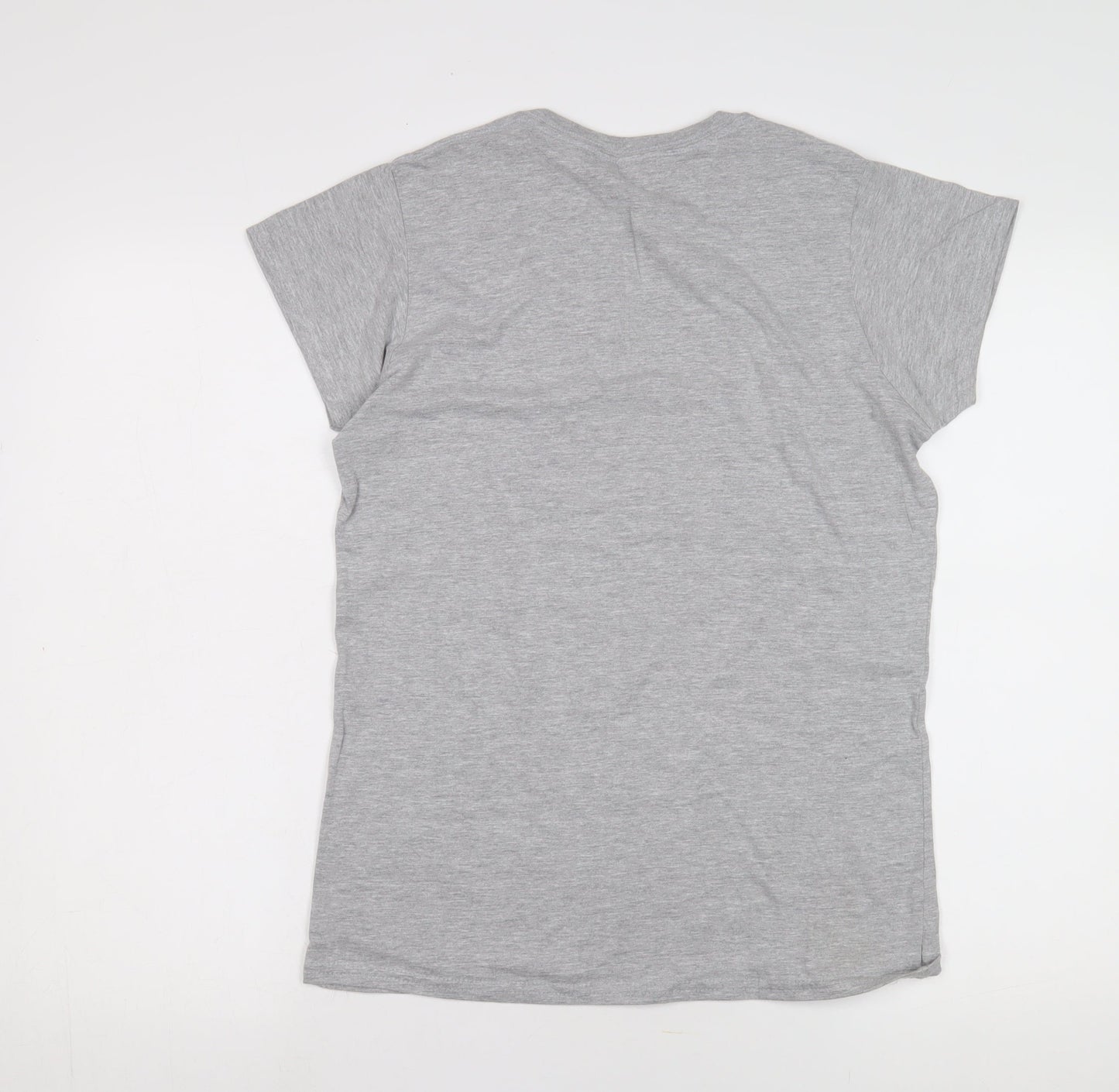 Gildan Grey Unisex Cotton T-Shirt, Size L Casual Sport Style
