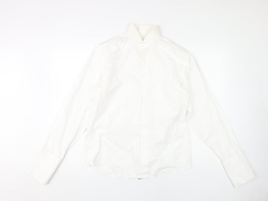 Peador Men's White Cotton Dress Shirt Size 16
