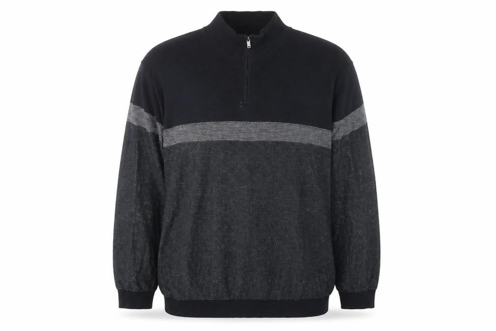 Next Men's Black 2XL Full Zip Knit Jumper
