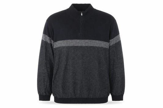 Next Men's Black 2XL Full Zip Knit Jumper