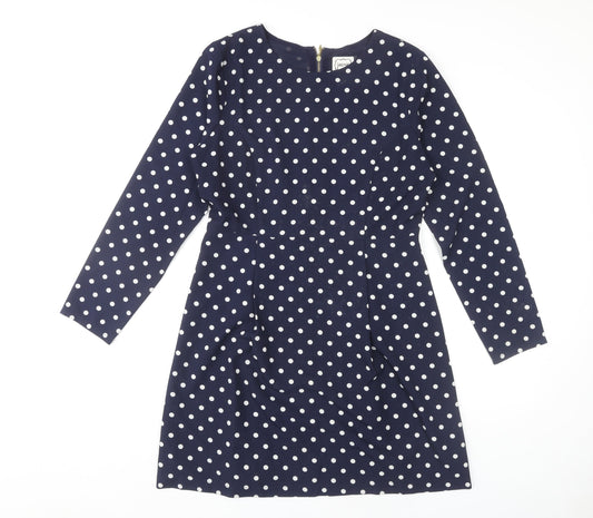 Joanie Women's Blue Polka Dot Long Sleeve Dress
