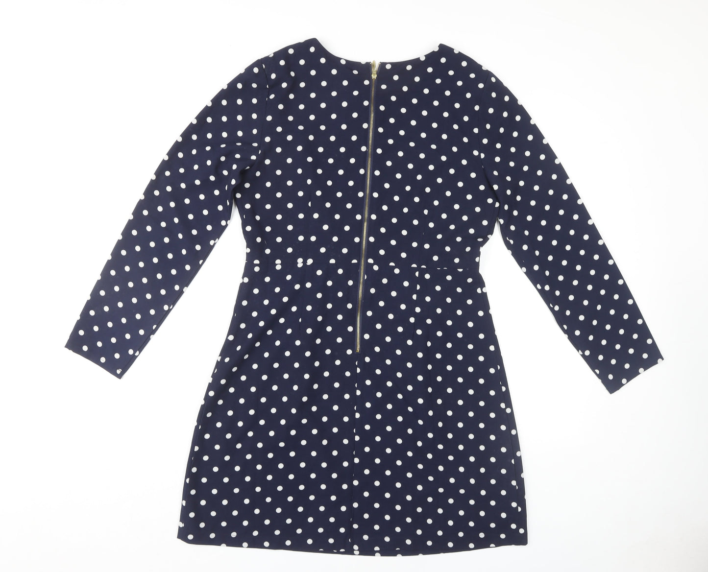 Joanie Women's Blue Polka Dot Long Sleeve Dress