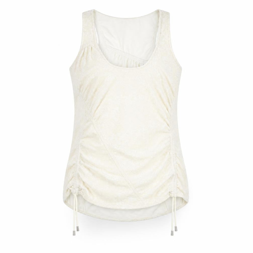 Next Women's Ivory Tank Top, Size 12, Scoop Neck