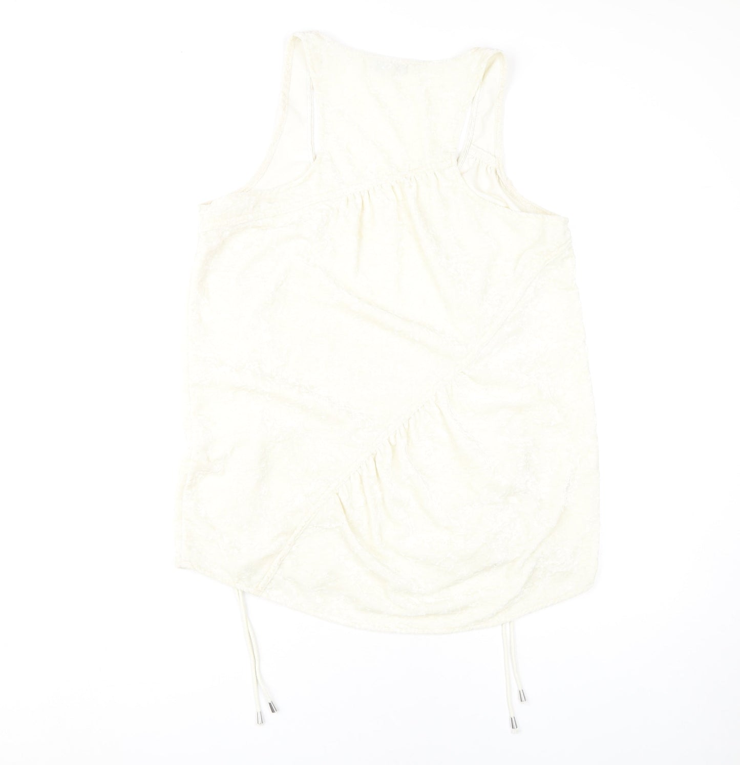 Next Women's Ivory Tank Top, Size 12, Scoop Neck