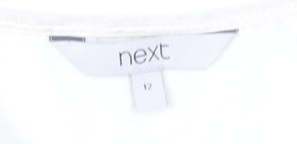 Next Women's Ivory Tank Top, Size 12, Scoop Neck