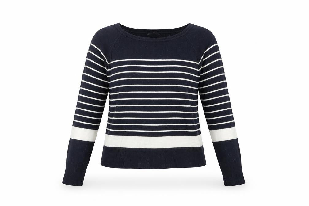 Zara Women's Blue Striped Pullover Jumper Size 8
