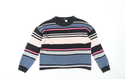 H&M Women's XS Multicoloured Striped Pullover Jumper