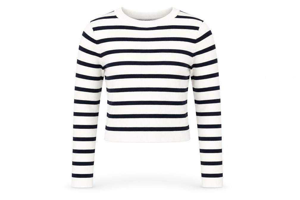Zara Women's Striped Cropped T-Shirt S