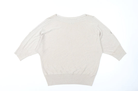 M&Co Women's Gold Jumper Size 14 Viscose Blend