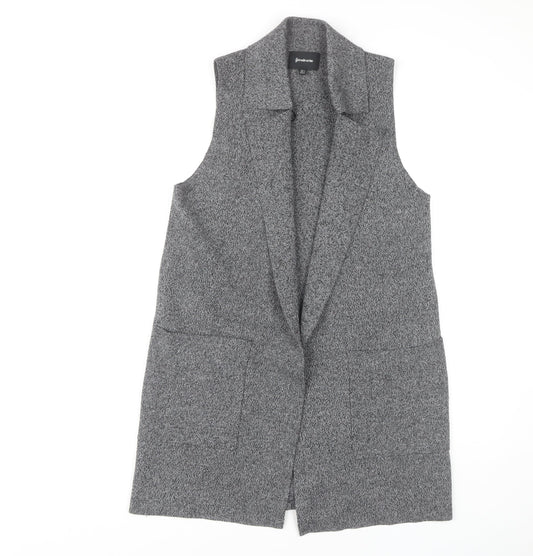 Stradivarius Women's Grey Waistcoat Size S Casual