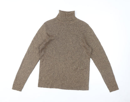 Karen Scott Women's Brown Pullover Jumper, M, High Neck