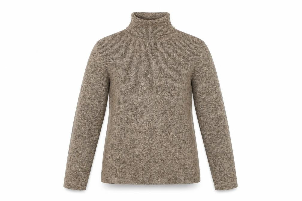 Karen Scott Women's Brown Pullover Jumper, M, High Neck