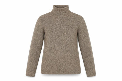 Karen Scott Women's Brown Pullover Jumper, M, High Neck