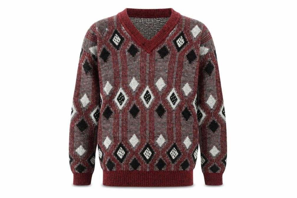 J.T. Beckett Men’s Multicoloured V-Neck Jumper L