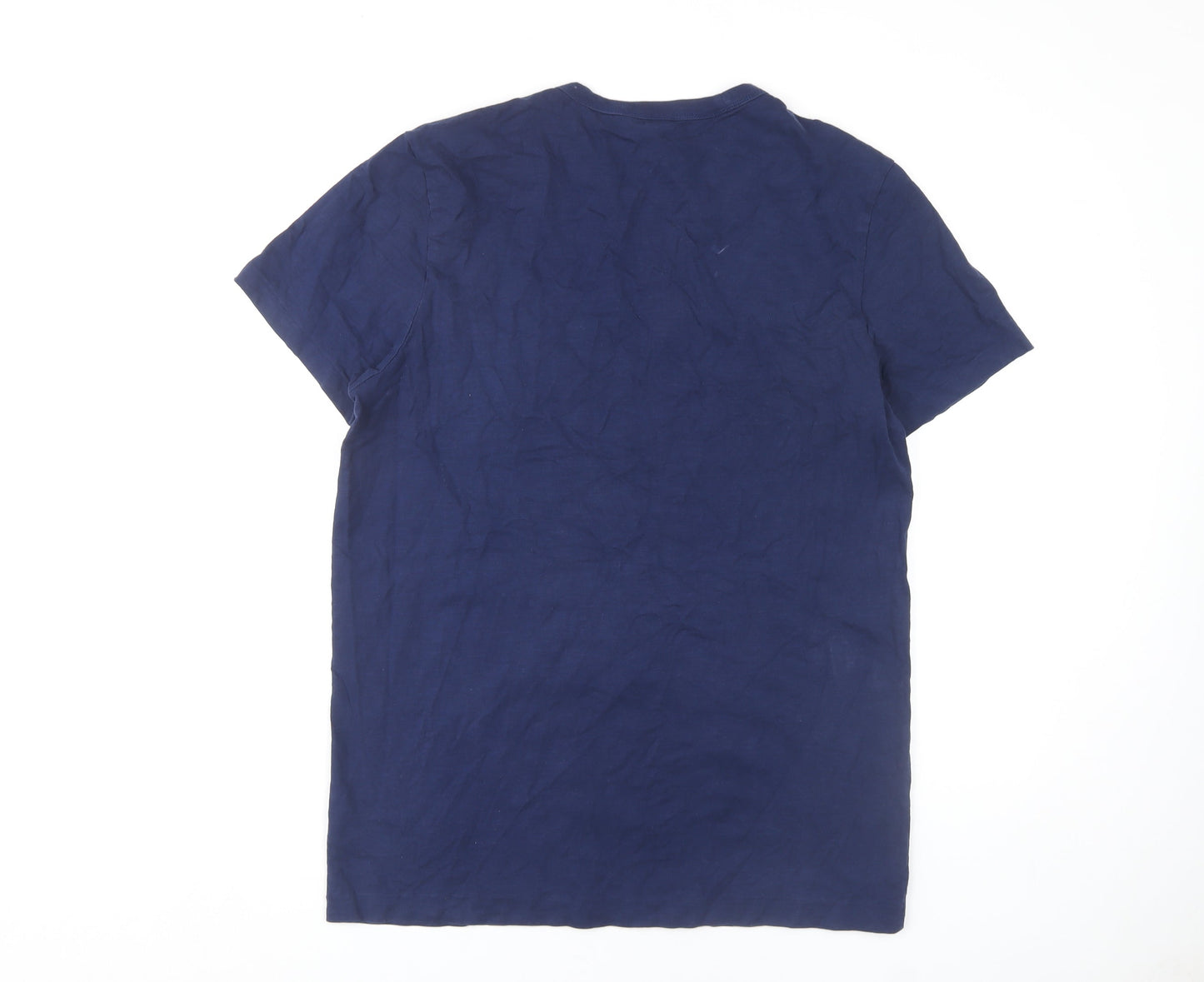 G-Star Raw Men's Blue T-Shirt, Size L, Casual Crew Neck