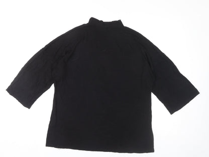 Boohoo Women's Black High Neck Top, Size 10