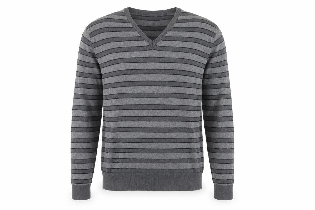 Marks & Spencer Grey Striped Men's S Pullover