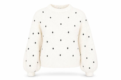 Topshop Women's White Polka Dot Jumper M