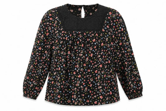Marks & Spencer Women's Black Floral Blouse, Size 16