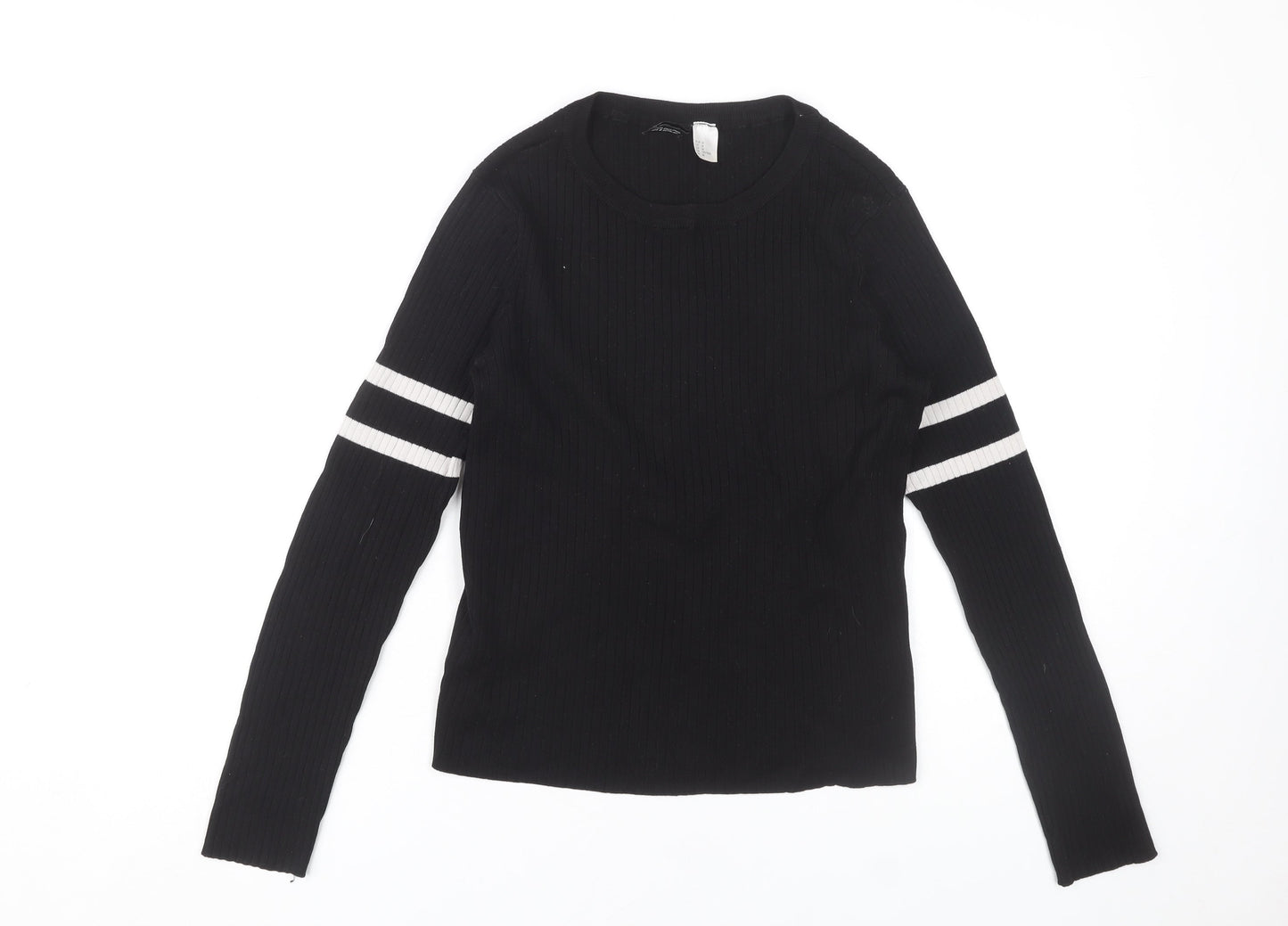 H&M Women’s Black Long Sleeve Knit T-Shirt M