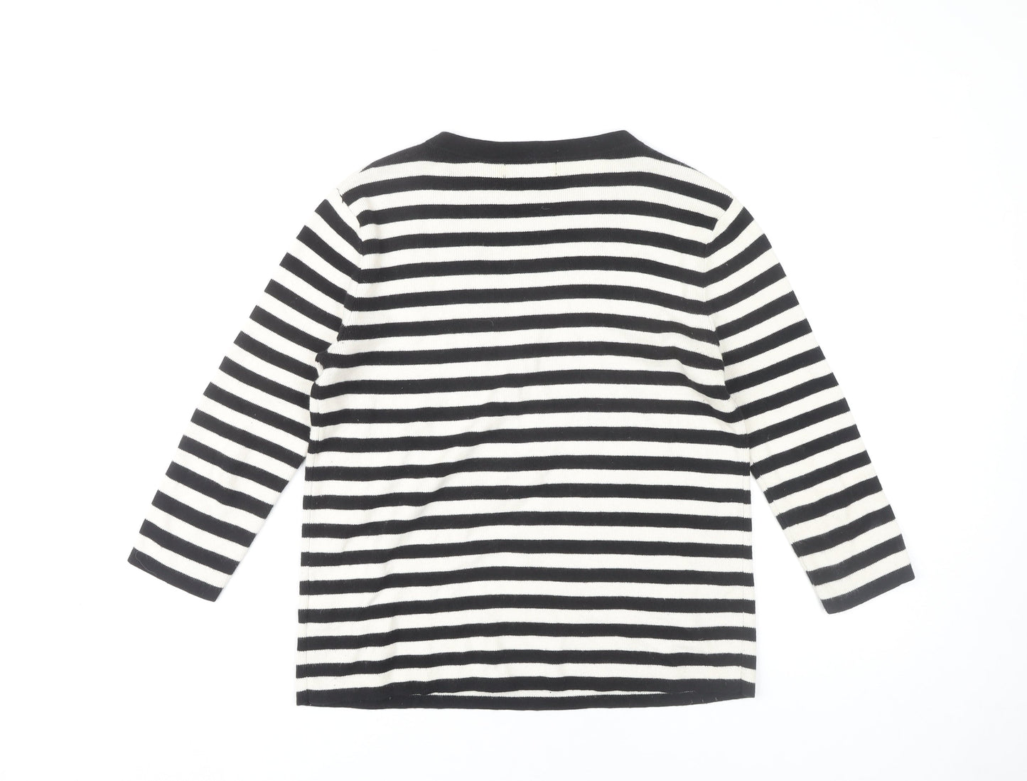 Marks and Spencer Women's Black Striped Pullover Jumper