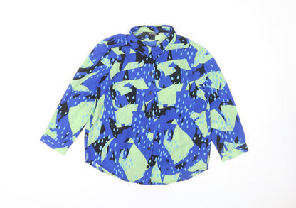 Monki Women's Geometric Button-Up Shirt XS