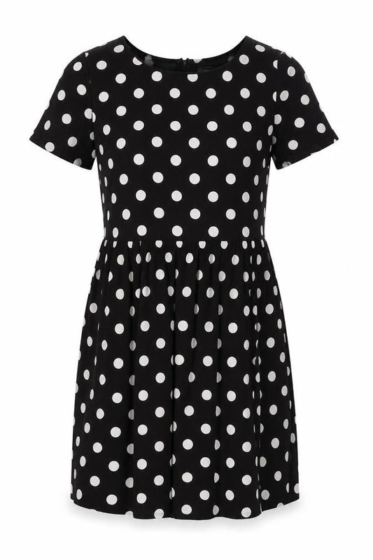Topshop Women's Black Polka Dot Dress, Size 12, New