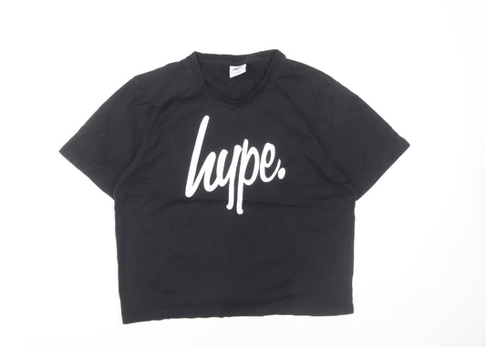 Hype Black Girls Logo T-Shirt 16 Years Basic Trendy Style