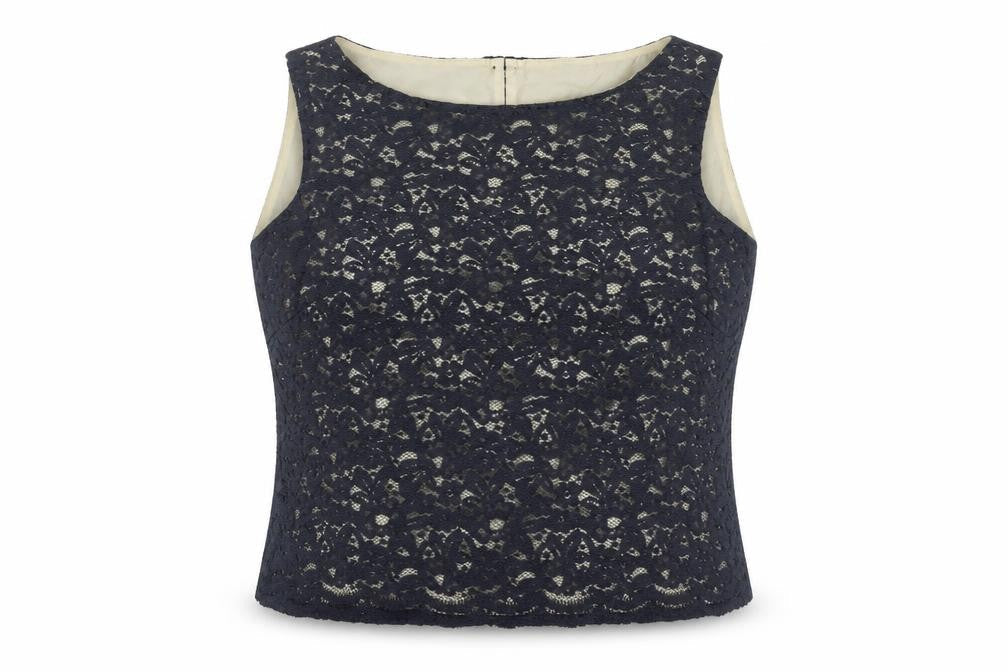Select Women's Black Lace Sleeveless Blouse Size 16