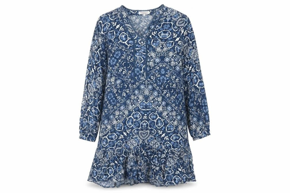 Cerulean Women's Blue Paisley Shift Dress S