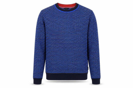 Ted Baker Men's Blue Geometric Pullover Jumper S