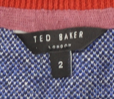 Ted Baker Men's Blue Geometric Pullover Jumper S