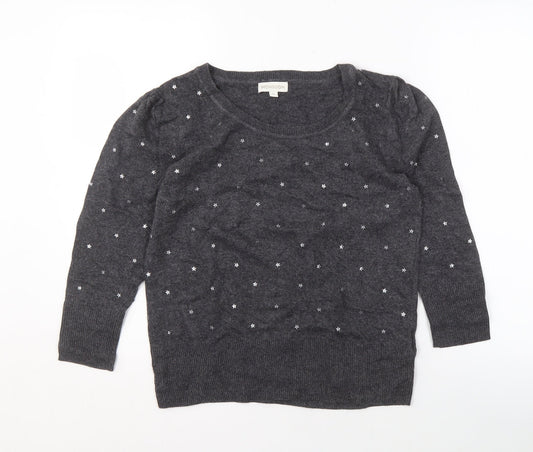 Monsoon Women's Grey Pullover Jumper, Size M, Crew Neck
