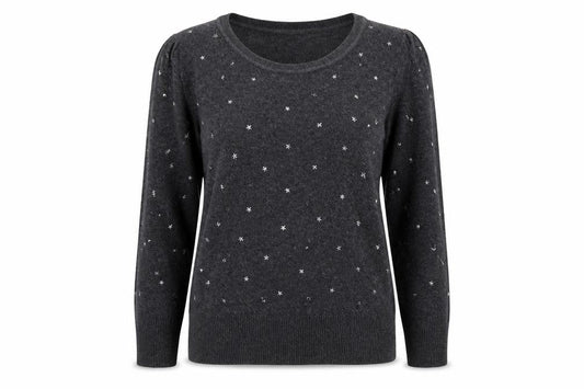 Monsoon Women's Grey Pullover Jumper, Size M, Crew Neck