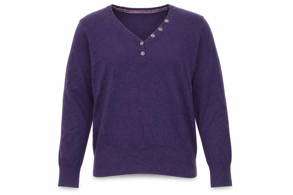 Minnow Women's Purple Henley Jumper Size 12